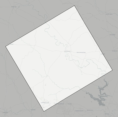 Coryell County TX county basemap context