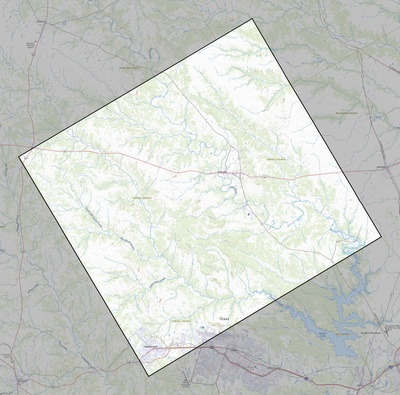 Coryell County TX USGS topo map