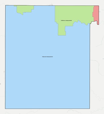 Cottle County TX school district boundaries map
