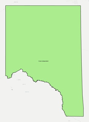 Crane County TX school district boundaries map