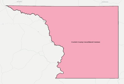 Crockett County TX school district boundaries map