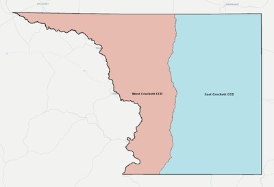 Crockett County TX townships and subdivisions map