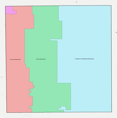 Crosby County TX school district boundaries map