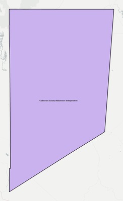 Culberson County TX school district boundaries map