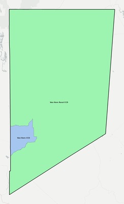 Culberson County TX townships and subdivisions map