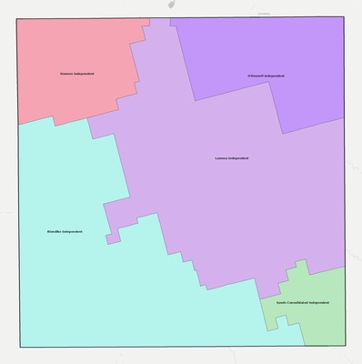 Dawson County TX school district boundaries map