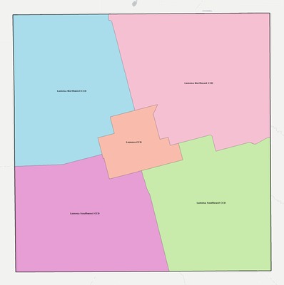 Dawson County TX townships and subdivisions map