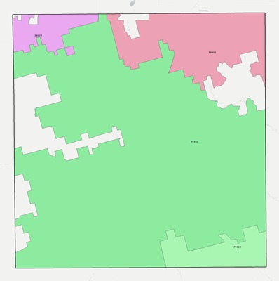 Dawson County TX ZIP code boundaries map