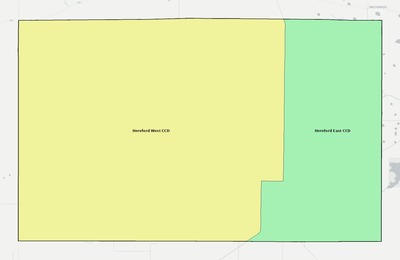 Deaf Smith County TX townships and subdivisions map
