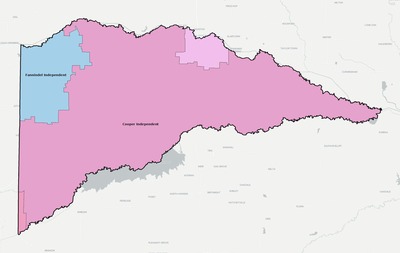 Delta County TX school district boundaries map