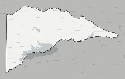 Delta County TX county basemap context