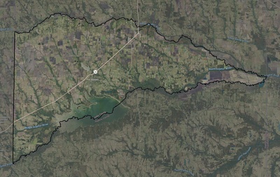 Delta County TX USGS imagery and topo map