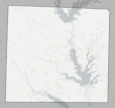 Denton County TX county basemap context