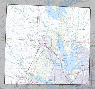 Denton County TX USGS topo map
