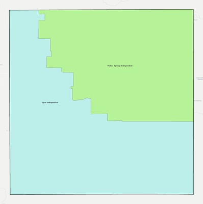 Dickens County TX school district boundaries map
