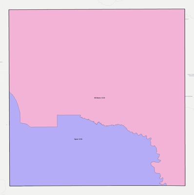 Dickens County TX townships and subdivisions map