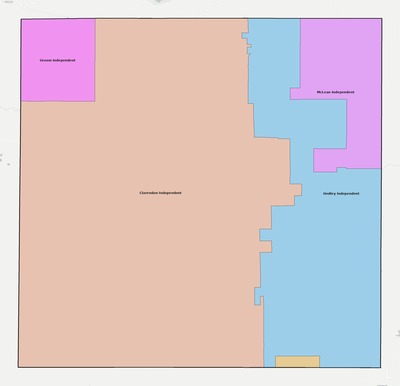 Donley County TX school district boundaries map