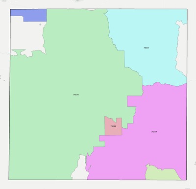 Donley County TX ZIP code boundaries map
