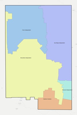 Duval County TX school district boundaries map