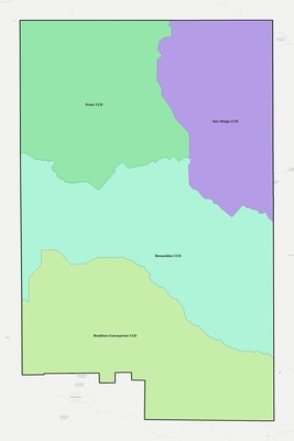 Duval County TX townships and subdivisions map