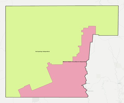 Edwards County TX school district boundaries map