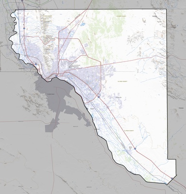 El Paso County TX USGS topo map