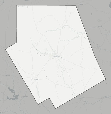 Erath County TX county basemap context