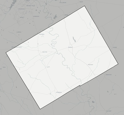 Falls County TX county basemap context