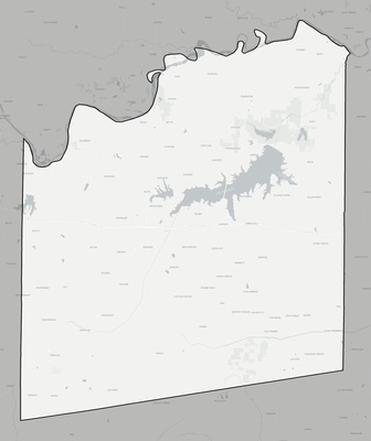 Fannin County TX county basemap context