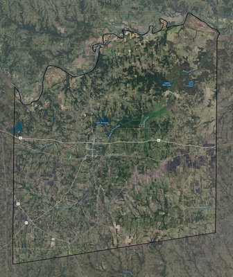 Fannin County TX USGS imagery and topo map