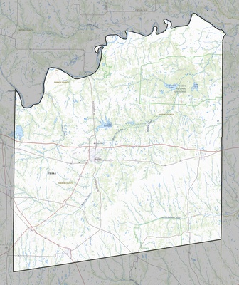 Fannin County TX USGS topo map