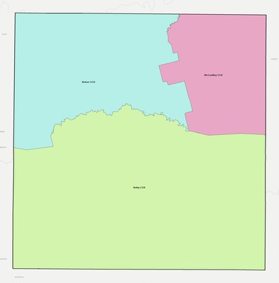 Fisher County TX townships and subdivisions map