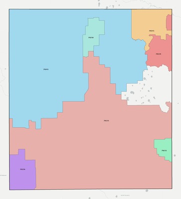 Floyd County TX ZIP code boundaries map