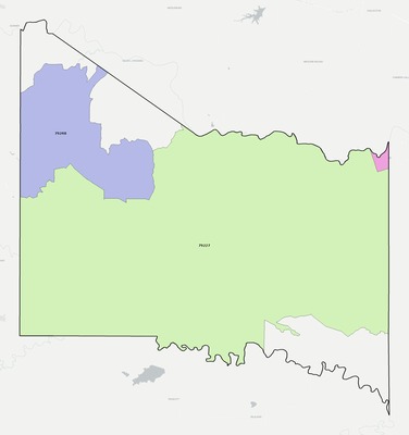 Foard County TX ZIP code boundaries map