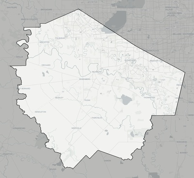 Fort Bend County TX county basemap context