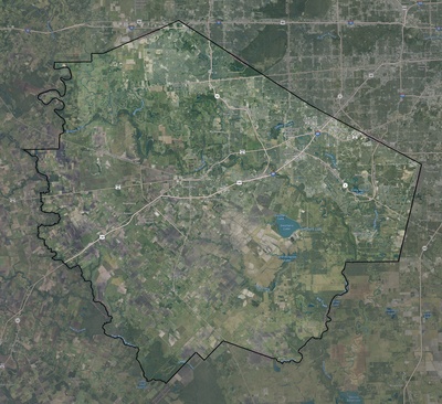 Fort Bend County TX USGS imagery and topo map