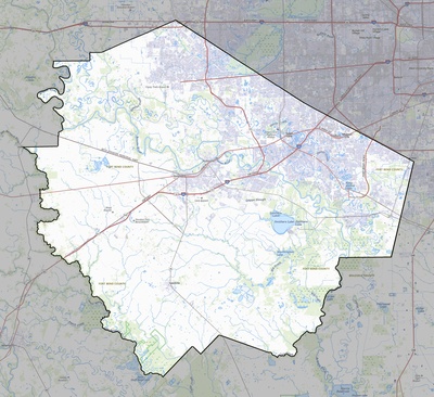 Fort Bend County TX USGS topo map