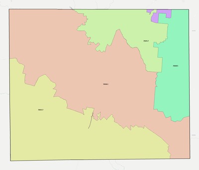 Frio County TX ZIP code boundaries map