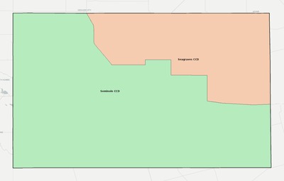 Gaines County TX townships and subdivisions map