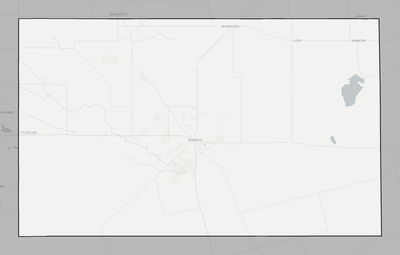 Gaines County TX county basemap context