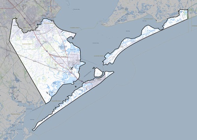 Galveston County TX USGS topo map