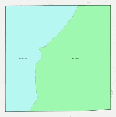 Garza County TX townships and subdivisions map