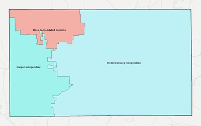 Gillespie County TX school district boundaries map