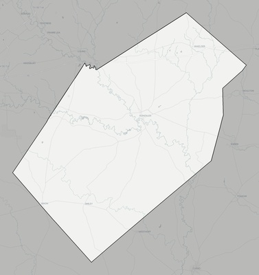 Gonzales County TX county basemap context
