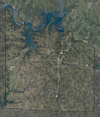 Grayson County TX USGS imagery and topo map