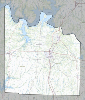 Grayson County TX USGS topo map