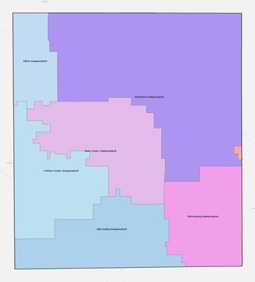 Hale County TX school district boundaries map