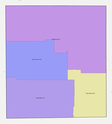 Hale County TX townships and subdivisions map