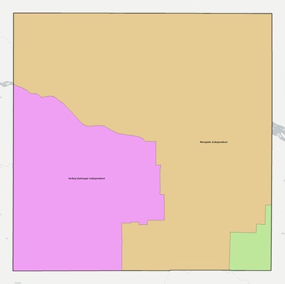 Hall County TX school district boundaries map