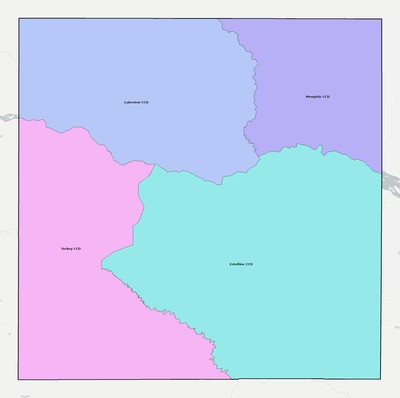 Hall County TX townships and subdivisions map